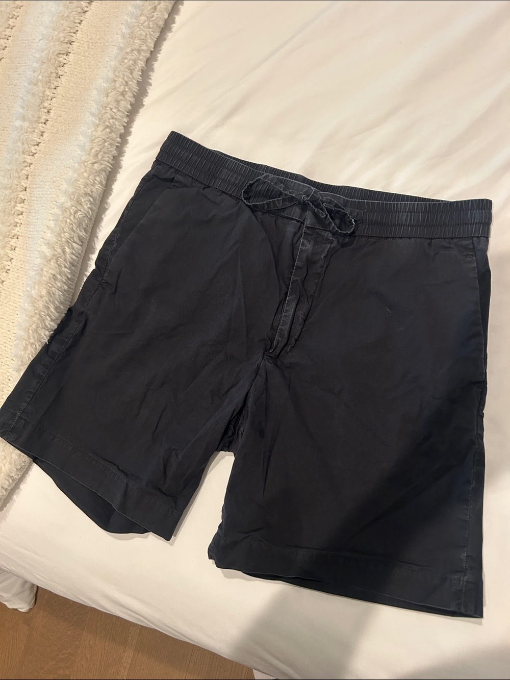 Men's Elastic Waist Drawstring Shorts - Black